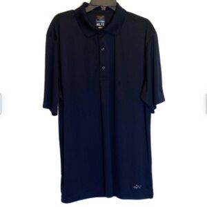 GREG NORMAN ML75 Polo Shirt XL Mens Black Golf Logo